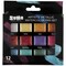 SoHo Urban Artist Metallic Watercolor Paint Sets Semi-Moist Whole Pan Vibrant Shimmering Glitter Colors, Works on Black Paper